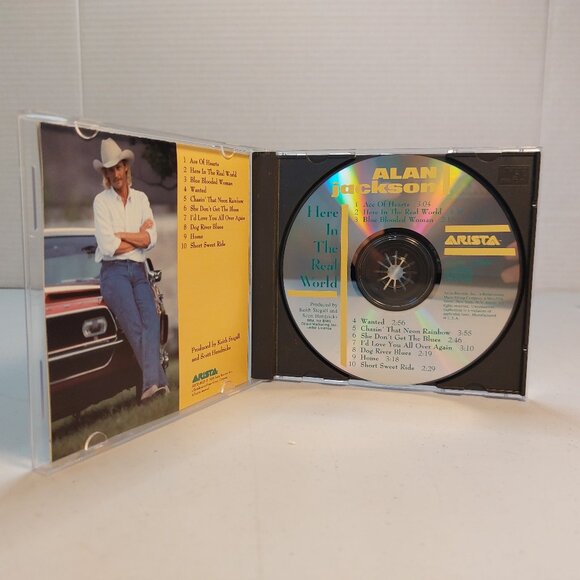 Alan Jackson ~ Here in the Real World (Music CD, 1990) - Picture 2 of 3